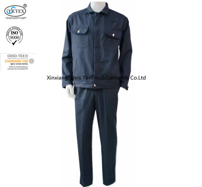Navy Blue Fire Retardant Suit / Protective Flame Retardant Boiler Suit